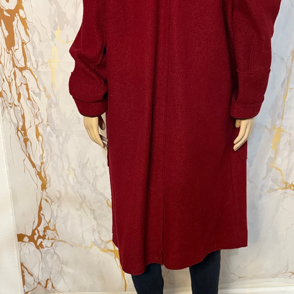 *Dex Women's Deep Red Trench Coat - Picture 9 of 11